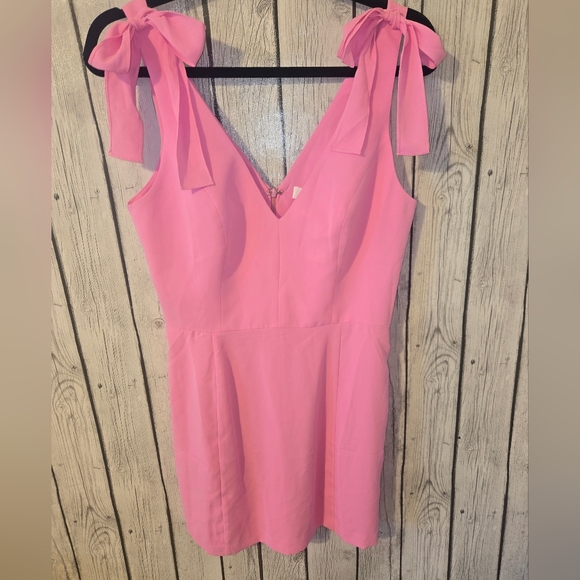 Amanda Uprichard Allora Mini Dress Shocking Pink Size MD Barbie - Picture 3 of 8